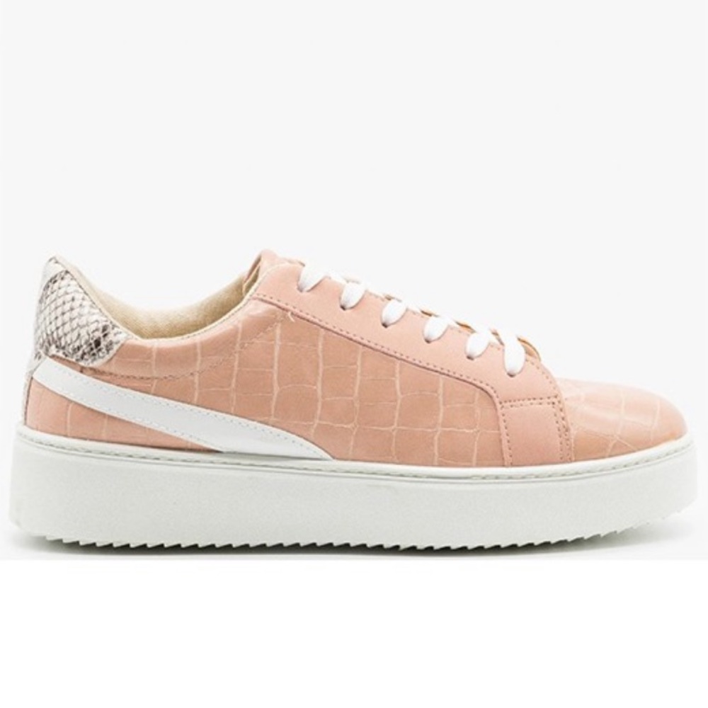 Blush nude platform sneakers